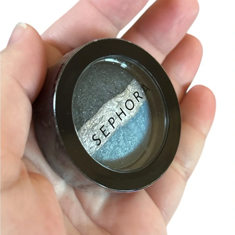 Sephora Moonshadow Baked Eyeshadow Trio #5 Blue Blood Shimmer Discontinued NWT